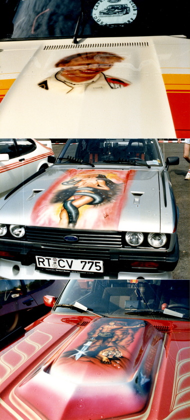Airbrush war auch in den 80-ziger gefragt
Airbrushing was also in demand in the 80s
L'arographe tait galement trs demand dans les annes 80